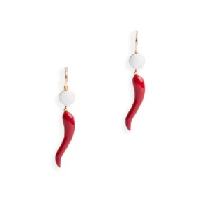 orecchini cornetto rosso senza nikel